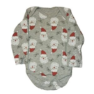 Chickpea Infant/Baby Unisex Christmas Santa Long Sleeve Bodysuit Size 12 Months